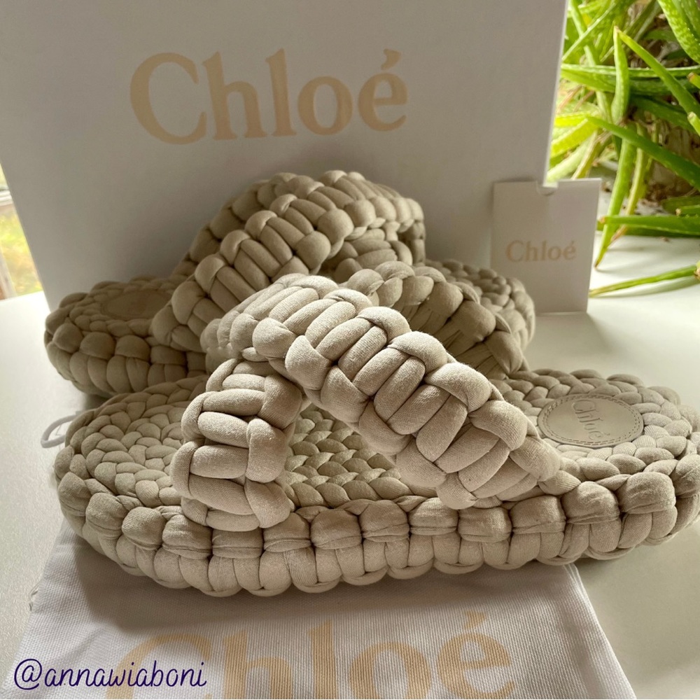 CHLOE Woven Slides - NEW